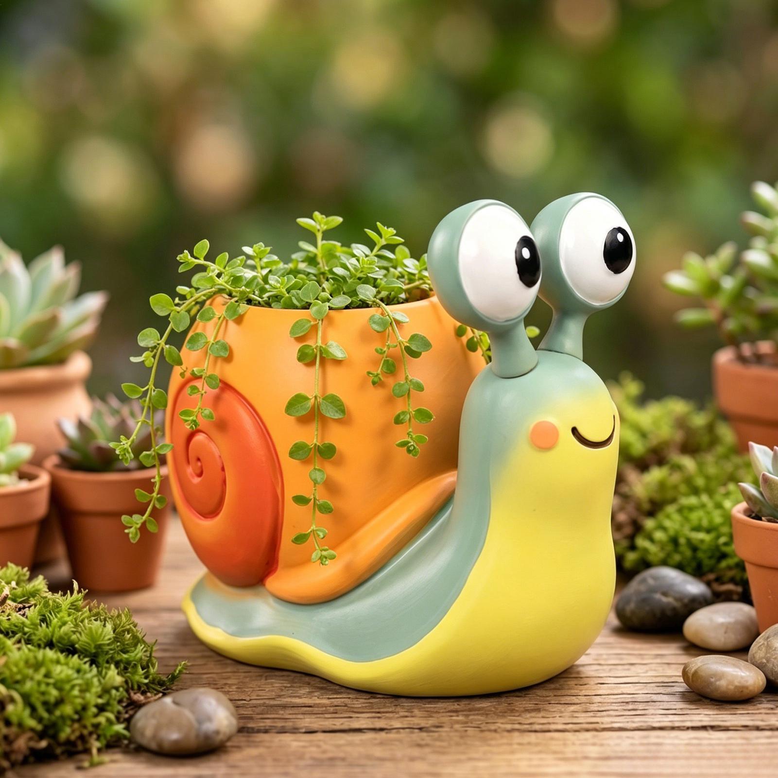 Snail Shape Flower Pot Snail f - đánh giá và giá Echeveria Succulent