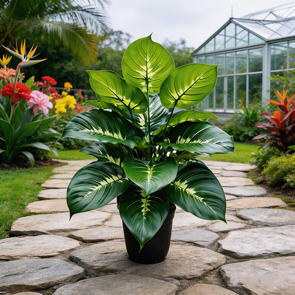 1PC 24Headed Artificial Plants - đánh giá và giá Monstera Adansonii